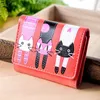 지갑 Daigelo 여성 고양이 패턴 동전 지갑 짧은 지갑 카드 홀더 핸드백 6 색 미니 머니 홀더 클리어