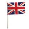 21*14cm England National Flag UK Flying Flag Britain United Kingdom Banner with Plastic Flagpoles hand waving flags RRF13510