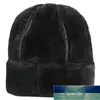 Thick Warm Winter Hat Men Black Fur Leather Russian Bomber Hat Male Windproof Snow Ski Russian Cap Fleece Lined Dad Hat Factory price expert design Quality Latest