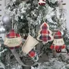 Ciondolo in lino per albero di Natale Calzino natalizio Ornamento da appendere Decorazione per la casa del ristorante