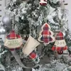 Julgran Linen Hängsmycke Xmas Sock Hängande Ornament Hem Restaurang Dekoration