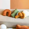 Nordic Velvet Pillow Wave Knot Cushion For Sofa Bed Waist Pillow Cute Kids Home Decor Geometric Art Cushion For Living Room 211215