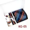 Bow Ties Man krawat hanky rękawe paski guziki paski spinki do mankietu w pudełku prezentowym dla drużbów krawat biżuterii