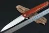 Flipper Folding Knife 5Cr13Mov Satin Blade Steel Sheet + Wood Handle Outdoor Camping Hiking EDC Pocket Knives