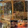 3x13x36x led curtain fairy string light 300 Christmas for Wedding home garden party decor RV Y200603