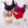 fallsweet wire free bra women plus size lingeire sexy lace下着薄いカップブラジャーfemme 34〜50 211217