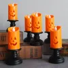 NUOVODecorazioni di Halloween A lume di candela LED Candeliere colorato Tavolo Zucca Festa Feste felici Decorazioni di Halloween per la casa LLD9695