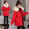 Parkas pour femmes vestes chaudes femmes vêtements courts rembourrés en coton grande taille S-4XL manteaux dames doublure en fourrure bureau dame Parka Guin22