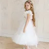 YourSeason 2021 Sommer Frühling Neue Ankunft Kinder Mädchen Niedliche Prinzessin Kleid Weiß Kinder Mädchen Mode Party Elegante Mesh Kleider Q0716