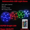 Strings 10-LED Remote Control Waterproof Multi Colors Submersible LED Light Round Vase Base Wedding Party Christmas Home Decor