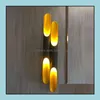 Wall Lamp Home Deco El Supplies & Garden Modern Design Delightfl Coltrane Black Gold Inclined Light Up Down Aluminum Pipe Lights D292M