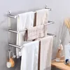 Porte-serviettes 35Support en acier pour salle de bain Support mural suspendu Barre unique Anneau Robe Crochet Papier toilette