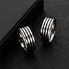 Multilayer Black Circel Stainless Steel Ring Enamel Band women Mens Finger Rings Fashion Jewelry will and sandy