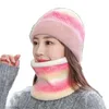 Berretti Cappello in lana arcobaleno da donna per uomo Gradiente Tie-Dye Stampa Bonnet Calda a maglia Hip Hop Caps Beatie Bonnet