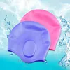 1PCs Sile Diving Swimming Cap Swim Pool Water Sport Waterproof Long Hair Protection Ear Cup Swim Caps Hat for Women Men8648334