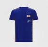 F1 fórmula um terno de corrida de manga curta camiseta terno da equipe 2021 f1 camisa esportes lazer em torno do pescoço de secagem rápida camiseta topo