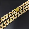 Hip Hop Bling Fashion Chains Gioielli Mens Oro Silver Miami Cuban Link Collane a catena diamantato Imposti Collane Chian1324955