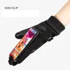 Cool Men Gift Cold Proof Warm Driving Gloves Black and Brown Pigskin Touch Screen Glove