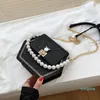 Borse da sera Moda Borse con paillettes esagonali Borse da donna Messenger Crossbody 2022 Catena di perle da donna di alta qualità