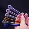 4inch Colorful Glass Oil Burner Pipe glass tube smoking pipes tobcco herb glass oil nails Water Hand Pipes Smoking Accessories dhl free