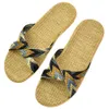 Linne tofflor Sommarhem Inomhus Sandaler Kvinnor Mäns Unisex Vår Höst Par Gäster Raach Casual Slides Multi-Style Kvinna Y0804