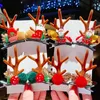Hair Accessories 1 Pair Pin Eye-catching Fabric Perfect Gifts Christmas Deer Ear Clip For Teen