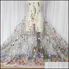 Tissu 3D floral brodé textile matières mailles en dentelle fleur de la dentelle Top 10 robes de mariée Drop drop livraison 2021 vêtements vêtements 0