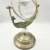 Inne zegary Akcesoria Biały Zegar Sand Metal Peacock Globe Obrotowy Klepsydra 30-minutowy Timer Timer Śmieszne Biurko Decor Glass Glass çocuk s
