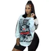 Women Long Sleeve Tracksuits Designer Letter Printed 2 Piece Set Casual Sportswear Autumn T-Shirt Biker Shorts Suits Plus Size Ladies Clothes