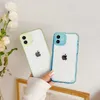 Cukierki Kolor Akrylowe Przezroczyste Przypadki Telefonu dla iPhone 13 12 11 Pro Max XS XR X 7 8 PLUS Ochrona kamery Odporna na wstrząsy Vintage Hard Cover Case