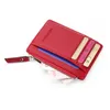 Card Holders 1pc Unisex Wallet Business Holder Pu Leather Coin Pocket Bus Organizer Purse Bag Men Women Red Black