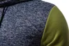 Новые Мужские Толстовка с толстовками Повседневная Цвет Сопоставляя Черный Пуловер Толстовки с капюшоном Сгуститесь с длинным рукавом Топы Зимняя Одежда