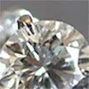 Accessori di gioielli Orecchini a lobo Donna di lusso 678mm Diamante rotondo da laboratorio Orecchini in vero argento sterling 925 per donna Piccolo Scre44182068943