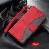 Cas de téléphone de portefeuille pour iPhone 15 14 13 12 11 Pro Max XR XS X 7 8 Plus Rivets Couture PU Le cuir Flip Kickstand Cover Cover With Multi Carte Slots