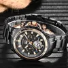 Lige saffierglas automatische horloge mannen top merk luxe volledige stalen sport mechanische horloge mode 100m waterdichte mannen horloges 210527