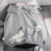 Tasarımlar Kış Hoodies Kazaklar Kadınlar Için Sıcak Kalınlaşmak Polar Kadın Boy Kazak Katı Bayan Gevşek Rahat Kadife Tops