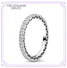 Pierścienie klastra Fit Oryginalny luksusowy prawdziwy 925 Srebrny autentyczny pierścień na patelnię dla kobiet kryształowy korona para biżuterii ślubnej mody mody