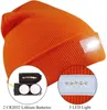 Unisex 5 Led Knitted Flashlight Beanie Cap Winter Knit Warm Headlamp Hat for Hunting Camping Grilling Auto Repair Jogging