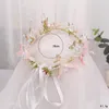 Hårklämmor Barrettes Romantiska kvinnor pannband Söt fjäril Flower Fairy Wreath Hairband Party Headpiece Bridal Wedding Jewelry2322940