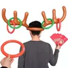 Party Supplies Christmas Uppblåsbara Antlers Hjorthuvud Ring Elk Antler Headband Throwing Rings Barnleksaker
