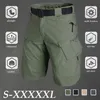 City Tactical Shorts Five-point Pants Waterproof Plaid Men Military Cargo Special Forces Army Fan Work Pant Big Size 5XL 210713