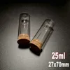 Laboratoriumbenodigdheden 10/20 / 50PCS 15 ml 25 ml Vlakke onderste reageerbuizen met kurkstopperglas Wens opslagfles potten voor laboratoriumtests of DIY