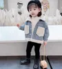 Jackets Winter Fashion Children's Plush Denim Jacket Coat Baby Short Large Hair Collar For Boys And Girls