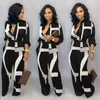 Dames Jumpsuits Rompertjes Mode Jumpsuit Voor Vrouwen 2021 Dot Black White Button Up Self Belted Pockets Womens Casual Losse Romper