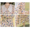 Summer Floral Long Dress Print Chiffon Vintage Embroidery Midi Women Short Sleeve Mid-calf Party Elegant 210603
