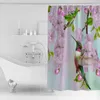 Shower Curtains Home Flower Hummingbird Oil Painting Luxury Bathroom Curtain Waterproof Fabrics Washroom