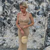 Каникулы вязаные Maxi Платья для женщин Лето 2021 Элегантная сексуальная вечеринка вырезала платье Bodycon