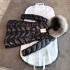 Uzun kapüşonlu tilki yaka kadınlar aşağı ceket ceket artı boyut 'nfc' lüks tasarımcılar fransa yüksek kaliteli marka puffer 261h