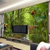 사진 벽지 현대 열대 열대 숲 벽화 거실 TV 소파 레스트 카운트 카페 배경 벽 장식 방수 캔버스