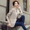 Professional women's Blazer autumn casual ladies suit jacket office High-quality mid-length 210527